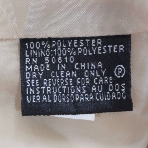 VTG Kasper Suit Jacket / Top Blouse Set Women's 14P 14 Petite Black Tan Career - Picture 14 of 16